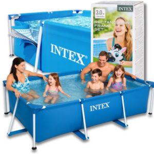 BASEN OGRODOWY STELAŻOWY INTEX 300x200x75 cm PROSTOKĄTNY DUŻY RODZINNY